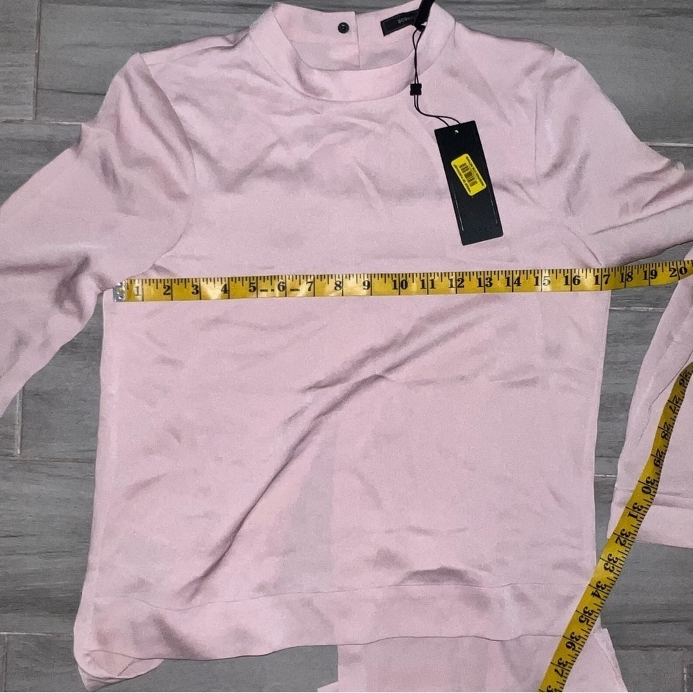 BCBGMaxazria Pink Split Back Button High Low Long… - image 2